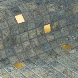 Bali stone and gold glass mosaic tile