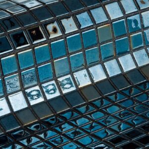 Lava metallic glass mosaic tile